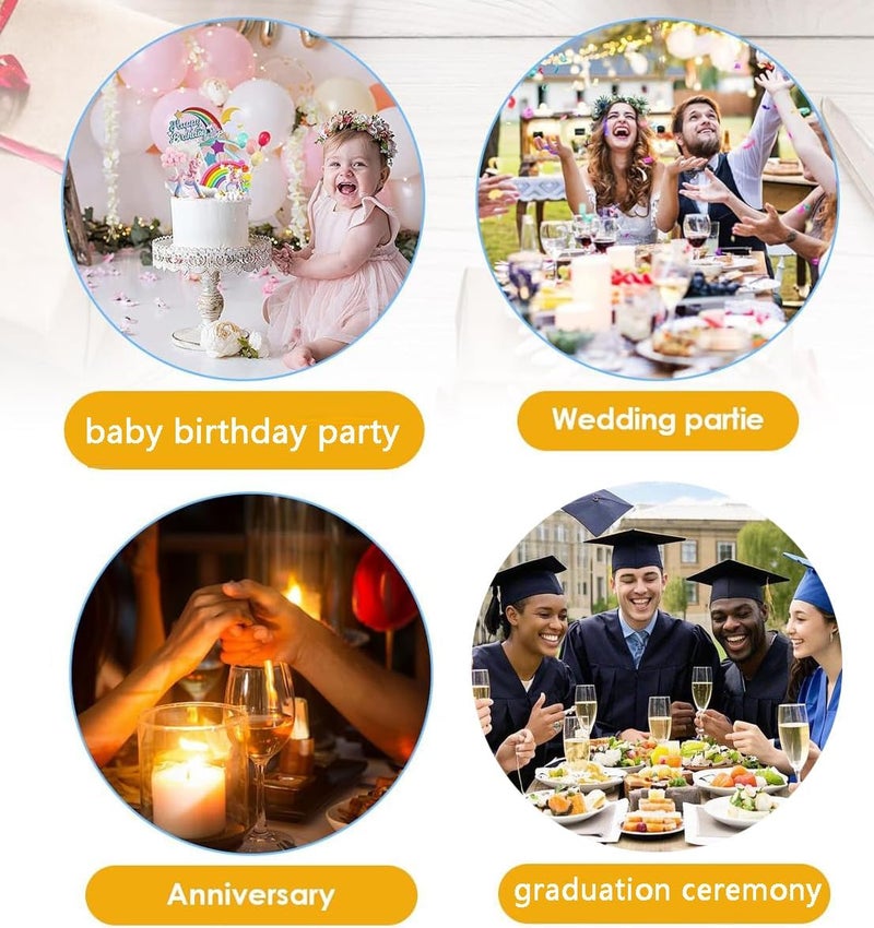 WENFOME 4pcs Bamboo 2025th Serving Trays for Christmas, Larger Solid Serving Platter 15.5'' Charcuterie Serving Board, Wooden Serving Trays & Platters for Baby Shower Garduate Anniversary Senior Year Party - Image 3